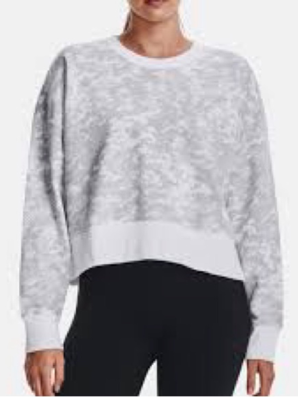 Under Armour Women's White & Light Gray Digital Camo Crewneck